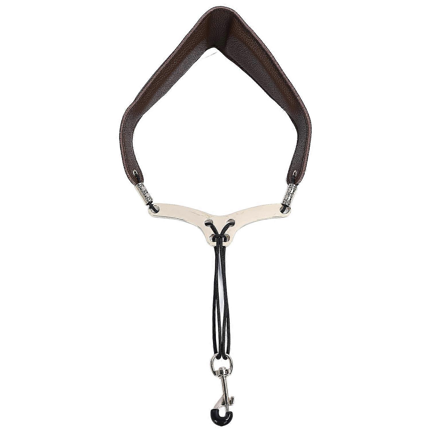 Saxophone Neck Strap for Alto Tenor Sax Breathable Adjustable Instrument Accessories with Metal Hook