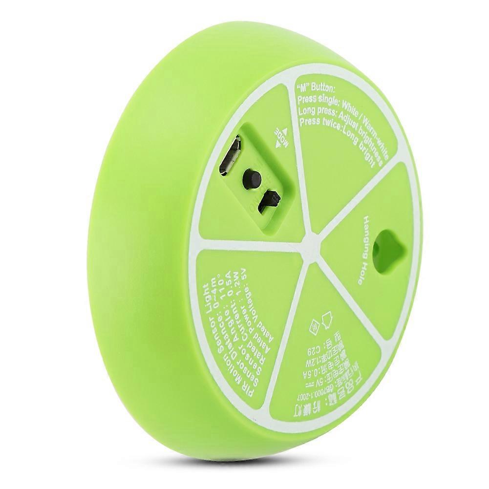 Lemon Slice - Shaped USB Charging LED Night Light, Yellow Lemon Slice Shape, USB Powered Night Light for Desk or Bedside