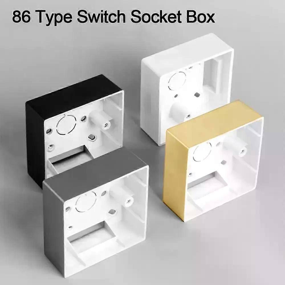 PVC On-Wall Mount Switch And Socket Apply Switch Socket Box 86 Type External Mounting Box Wall Surface Junction Box