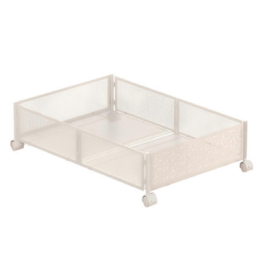 אחסון תת קרקעי עמיד לאבק עם גלגלים, לבן, יחידה אחת