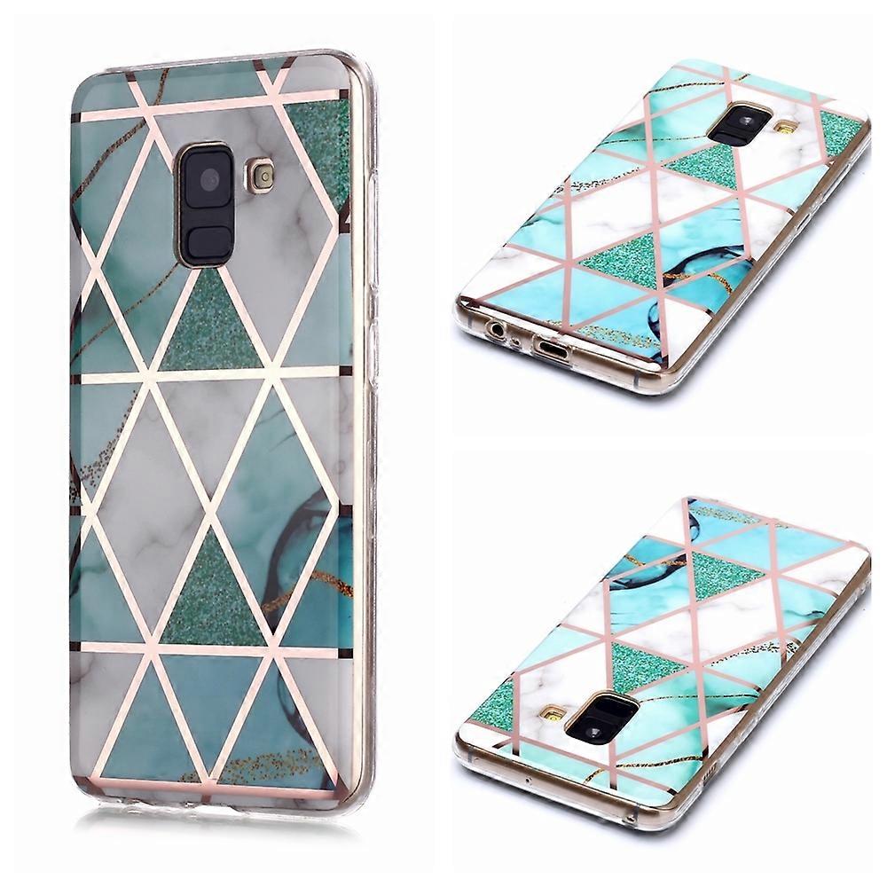 Plating Marble Pattern Soft TPU Protective Case For Galaxy A8 (2018)