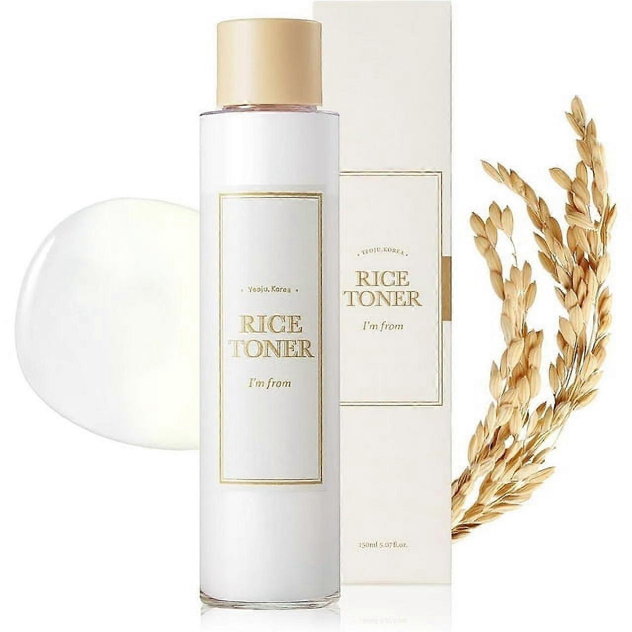 ライストナー、韓国産77.78%米エキス、ナイアシンアミド配合グロウエッセンス、乾燥肌用ハイドレーティング、ビーガン、アルコールフリー、無香料、美容化粧水、