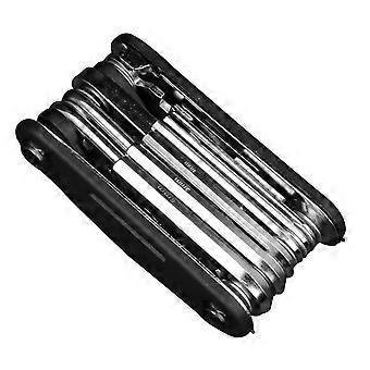 Portable 16 in 1 Bike Repair Tool Multi Functional Compact Tool Kit with Screwdrivers Wrench Spanners for Road Mountain Bike Maintenance
