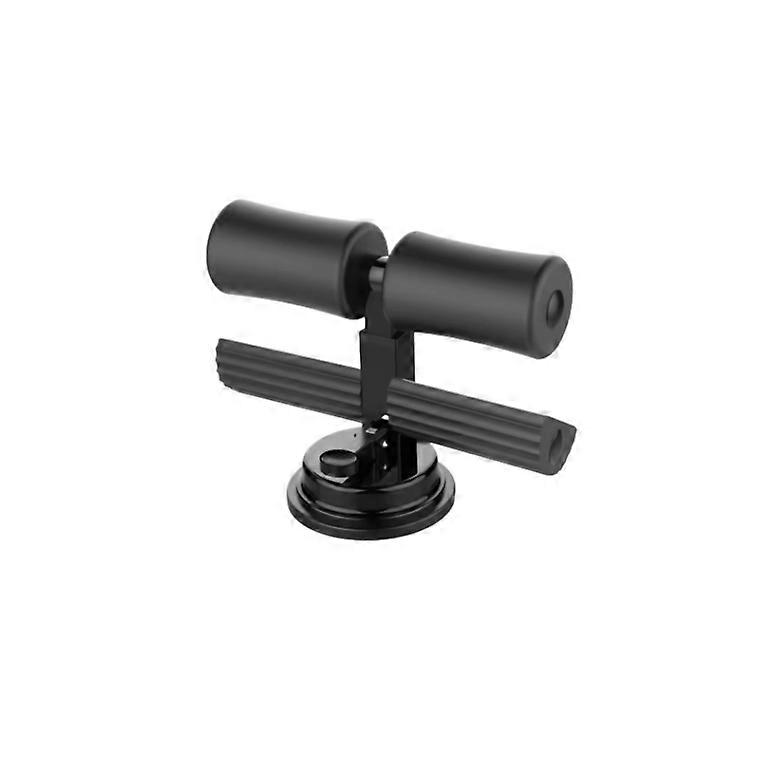 Ab Training Auxiliary Device,Portable Sit up Exercise Equipment for Abs Home Gym,Single suction cup double bar black