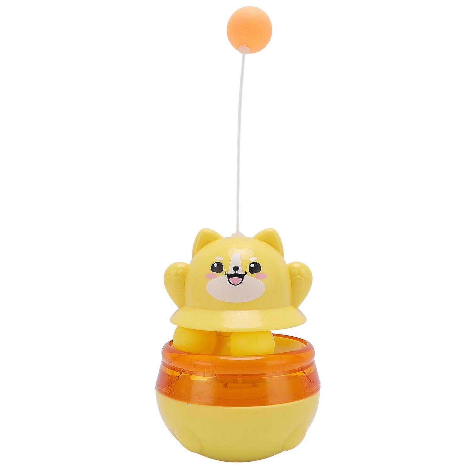 Cat Ball Dispenser Toy Funny Food Feeder Self Entertainment Interactive Cat Toy with Teaser Wand for