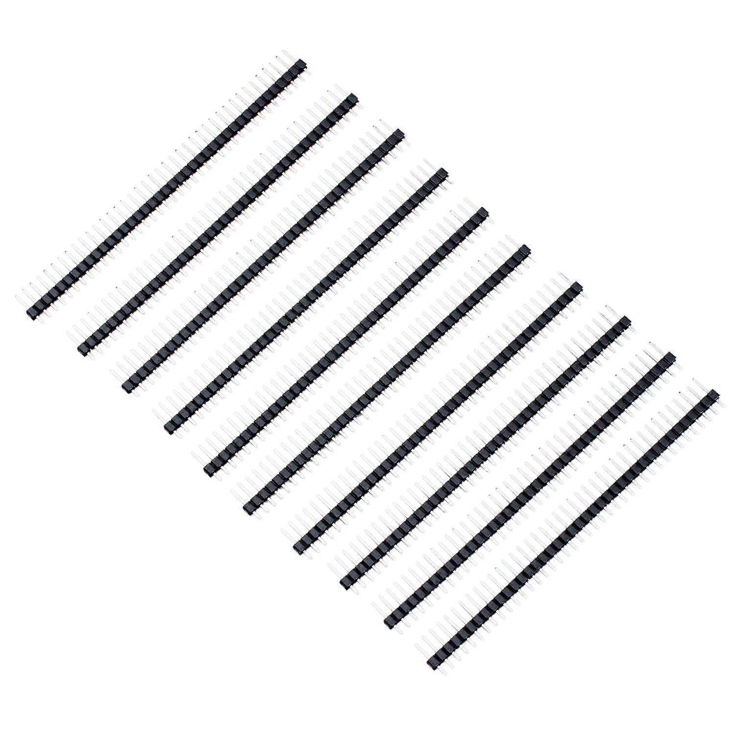 10 Pcs 1x40 Pin 2.54mm Pitch Straight Single Row PCB Pin Headers