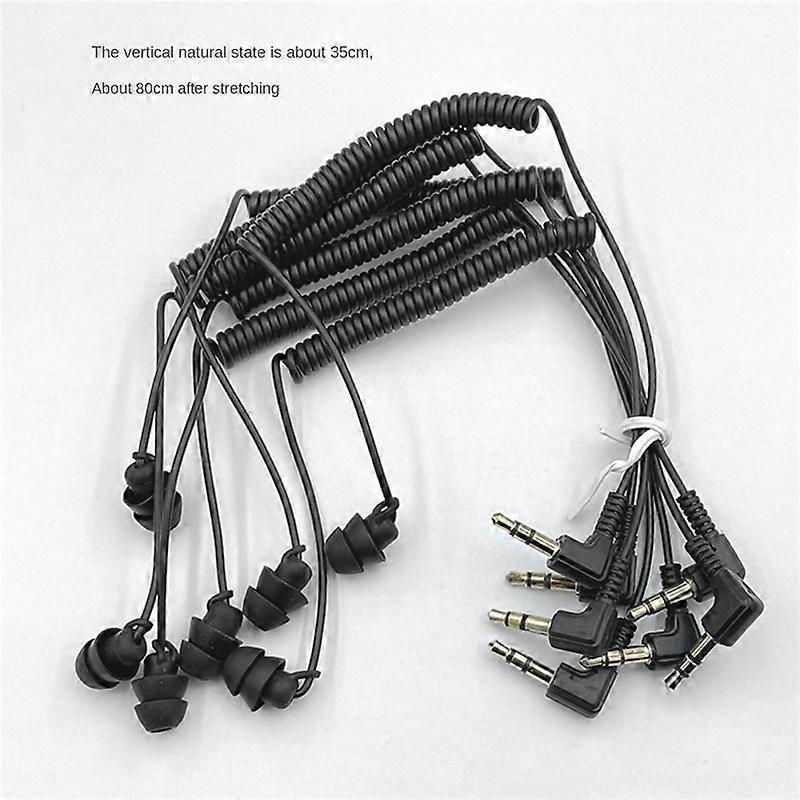 3.5mm Spring Single Side Earbuds Wired Headset for Mobile Phone MP3