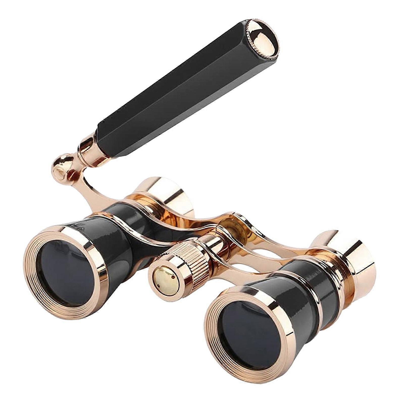 3X25 Opera Glasses Binoculars Mini Binocular Portable Binocular With Foldable Handle For Musical Concert Practical