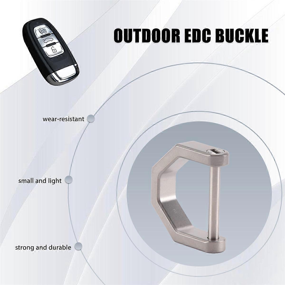 D-Typ Multifunktionell Mini Full Titanium Spänne Nyckelring Bil Spänne Utomhus Spänne Hästsko Spänne
