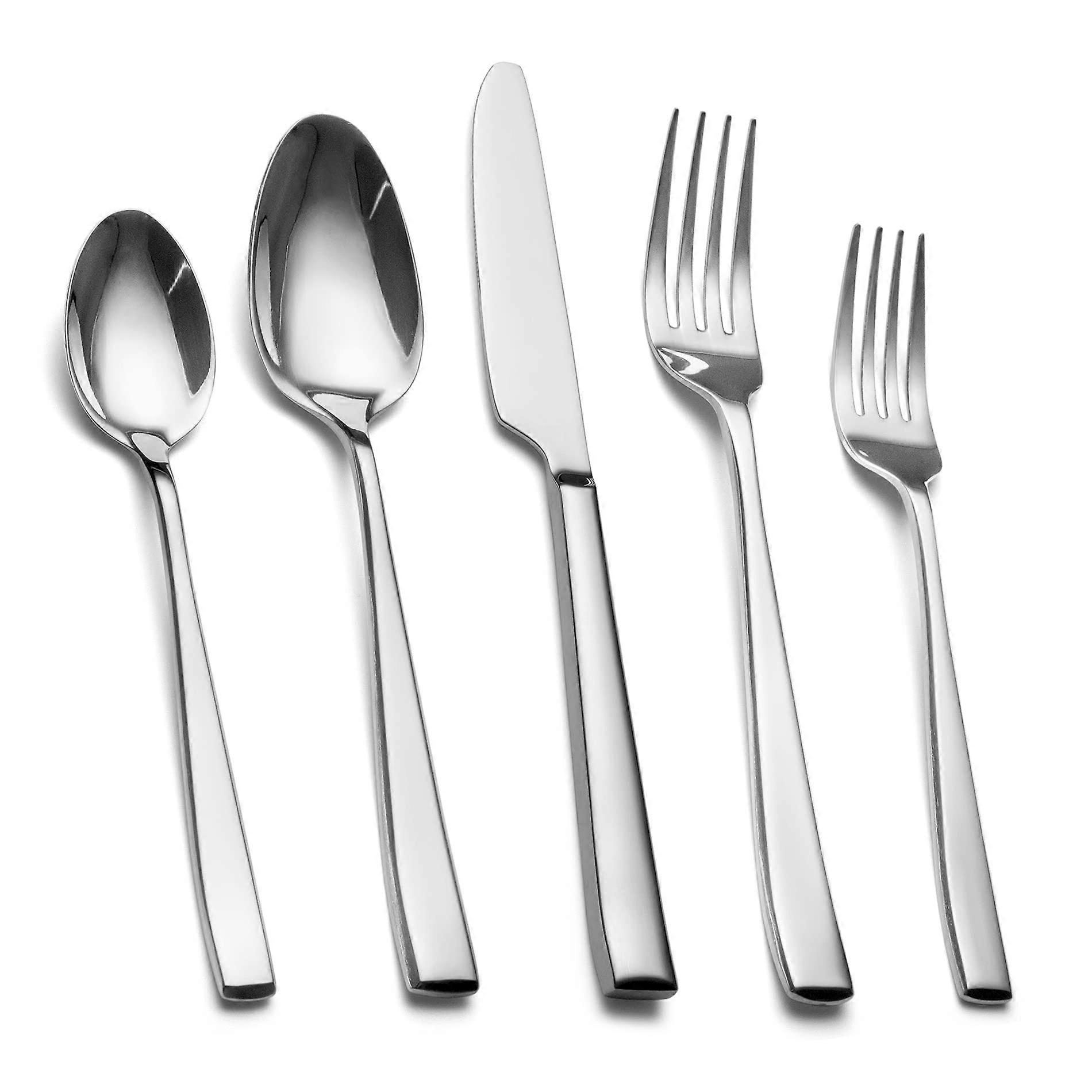 40 Piece Premium Solid Silverware Set for Kitchen Eating Service for 8