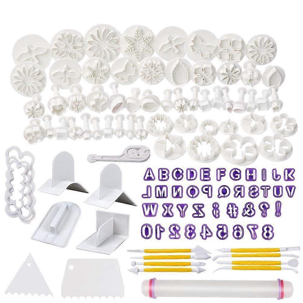 114 Pcs Fondant Cake Decorating Tools Set for Baking, Including Icing Spatula, Silicone Mats, and Cutters