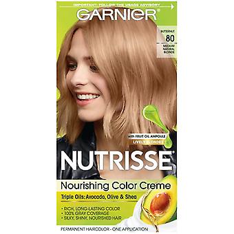 Garnier Nutrisse Pflegende Haarfarbe Creme, 80 Medium Naturblond (Butternuss), 1 Packung