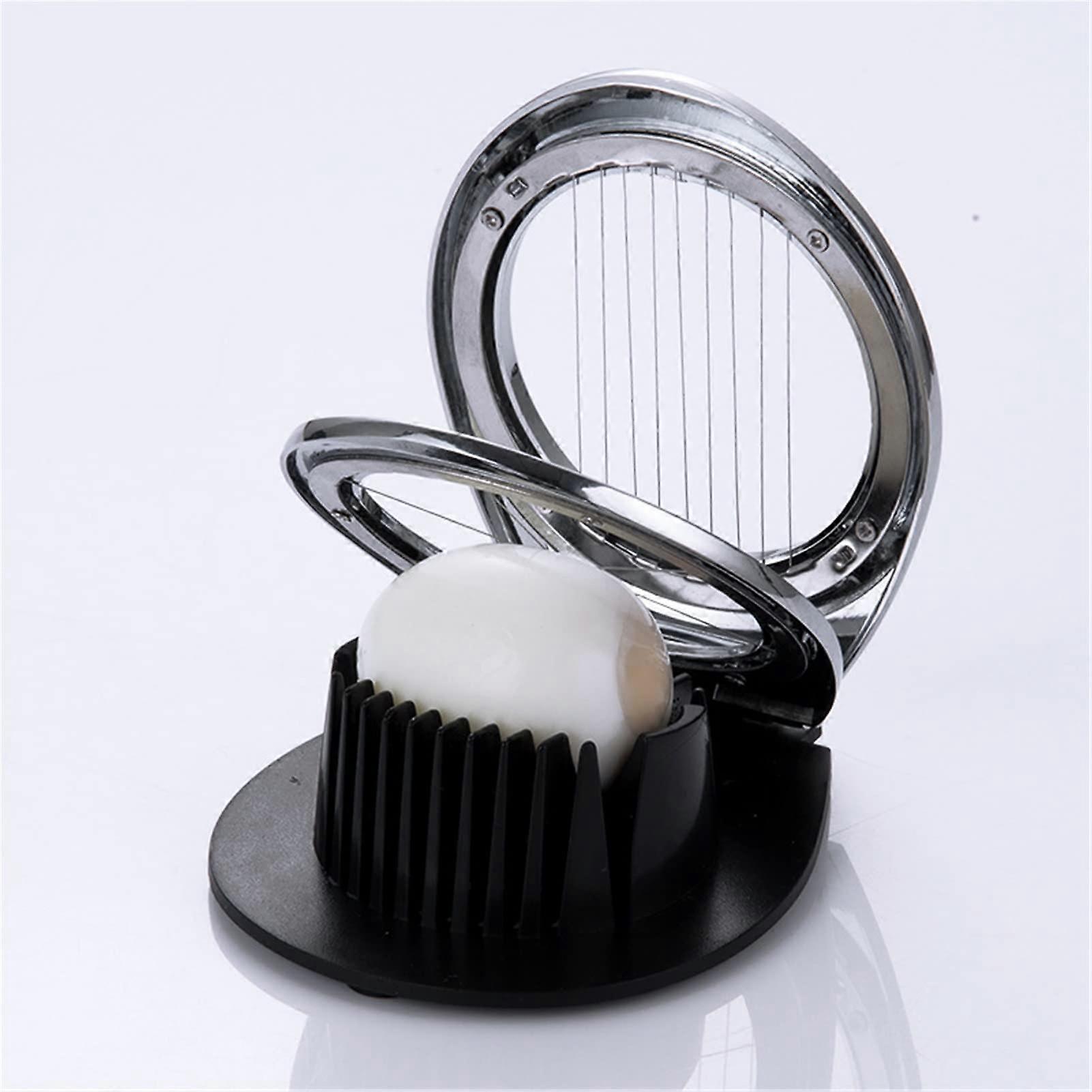 2 In 1 Egg Slicer For Hard Boiled Eggs And Soft Fruits, Heavy Duty Stainless Steel Cutter With Durable Wire Kitchen Tool