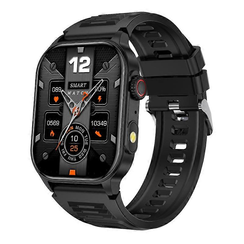 Smartwatch with Bluetooth Calling, Flashlight, and Outdoor Sports Tracking(Black)
