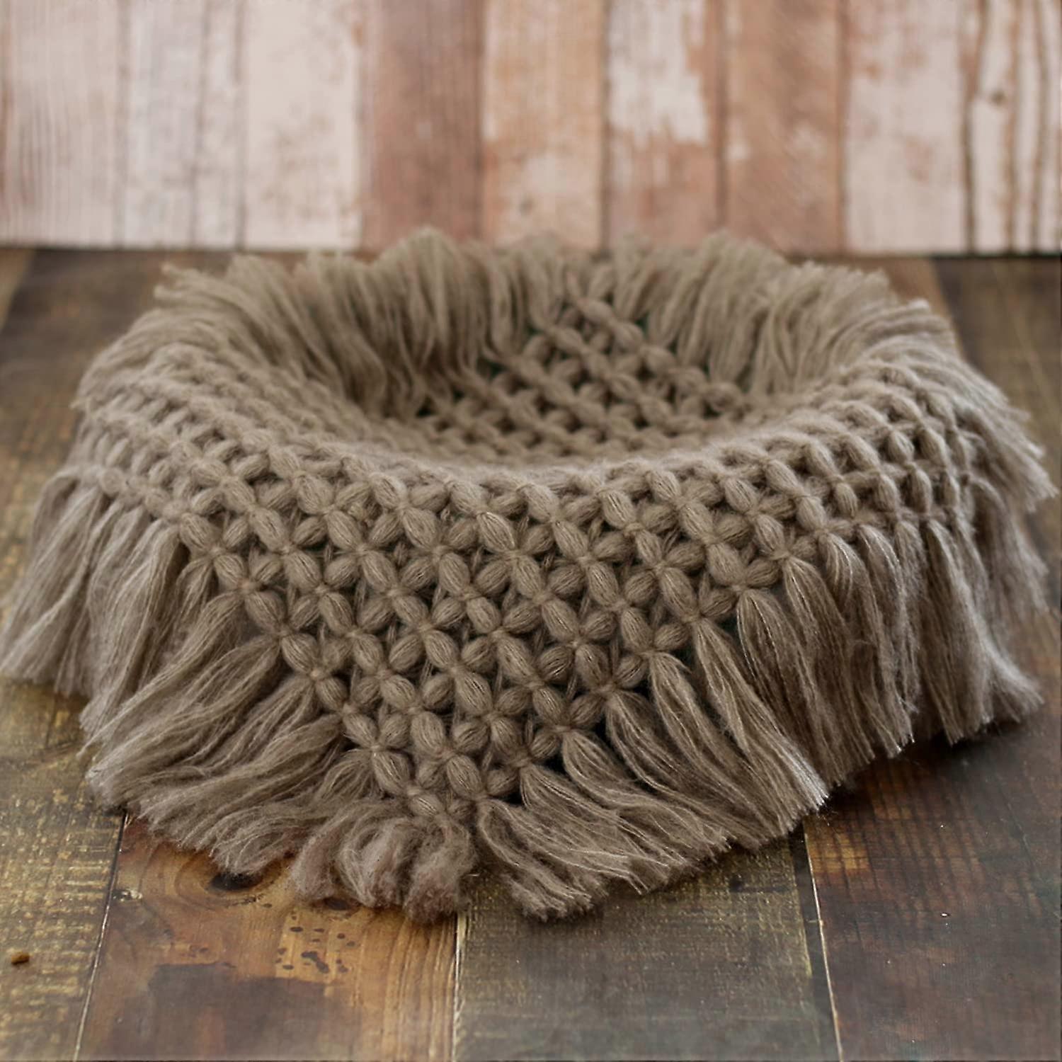 born Photography Props Blanket Handmade Knitted Twist Posing Wrap Aid Backdrops for Boy Photography Shoot