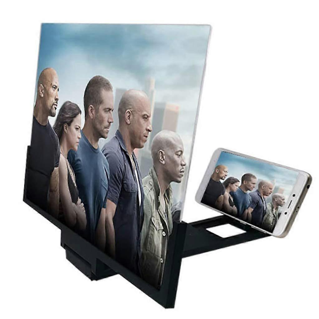 14" 3D Screen Smartphone Amplifier, Foldable Mobile Phone Magnifier, Cell Phone Projector Holder, Compatible with All Smartphones