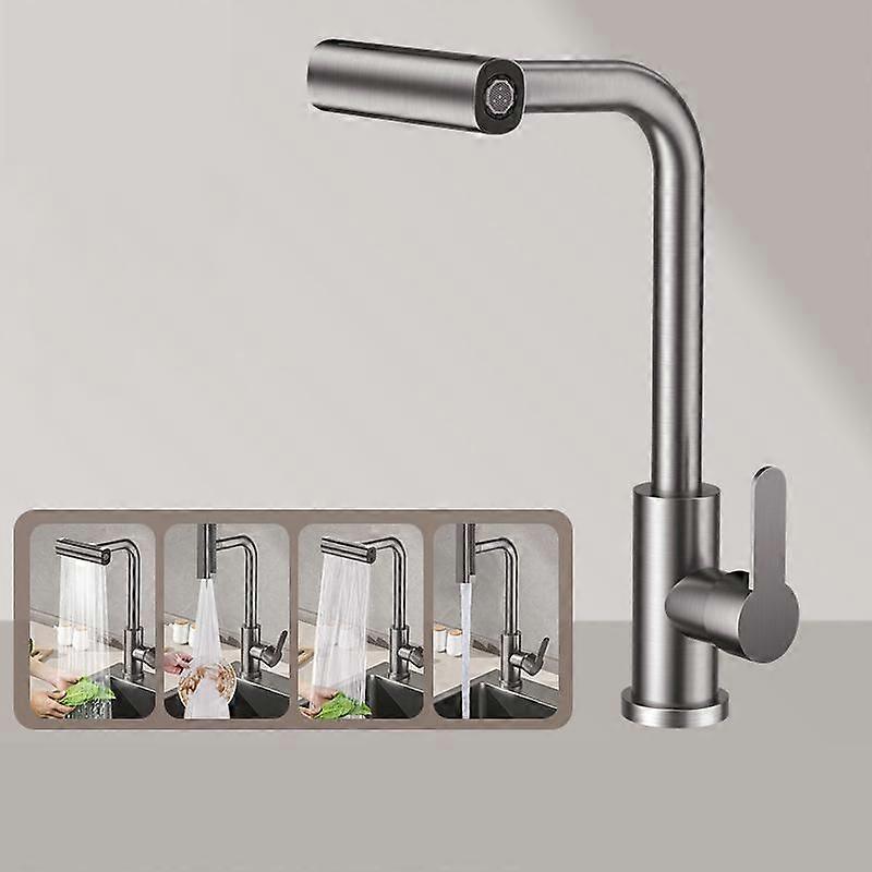 Waterfall Kitchen Faucet Non-pull-out Version Gunmetal Gray