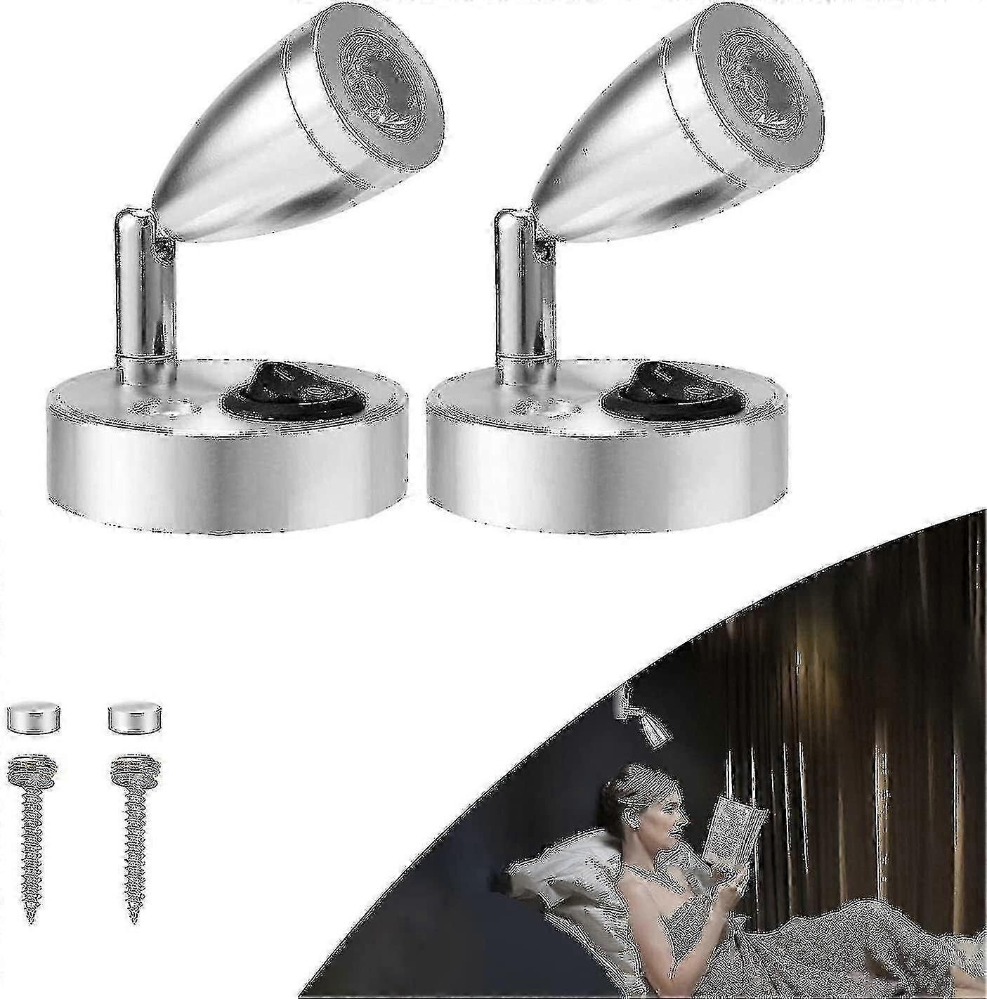 2 Led Spotlight Reading Lights 3w 12v With Switch -t