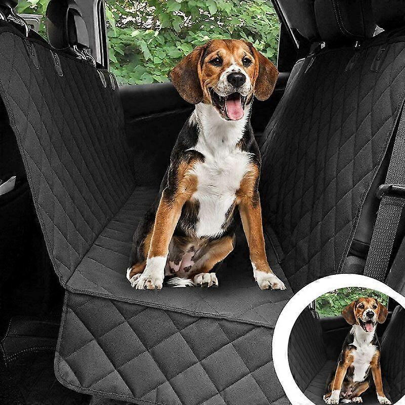防水車の犬用シートカバー大型ペットカーハンモック犬の後部座席クッションブラックユニバーサル147 * 137cm