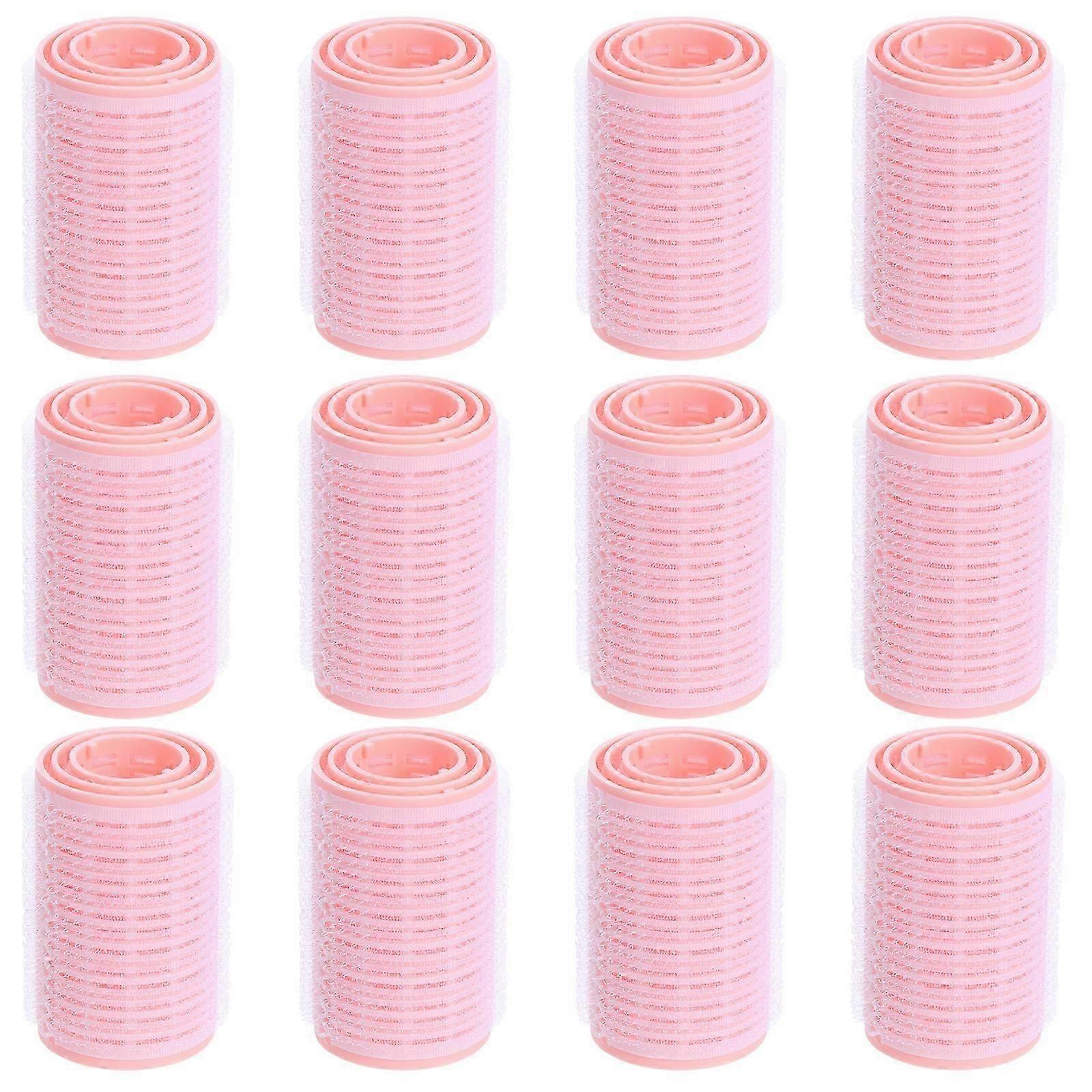 12 st praktiska hårrullar hårkrullar självgreppande salong hårklädselkrullar