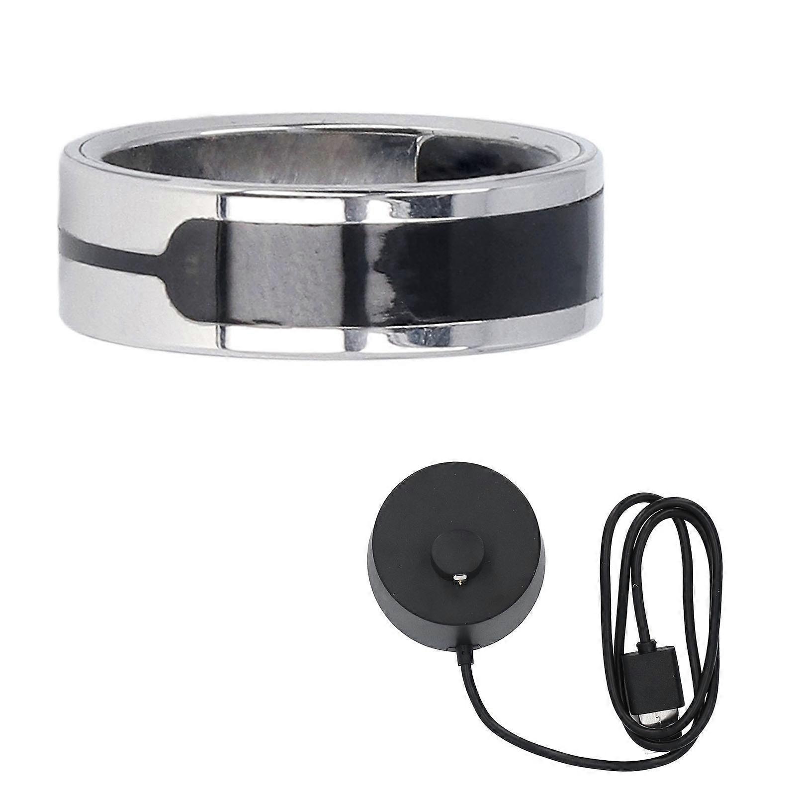 Smart Ring Health Waterproof Sleep Tracker with Charging Base Body Temperature Monitoring Step Counting Touch Control