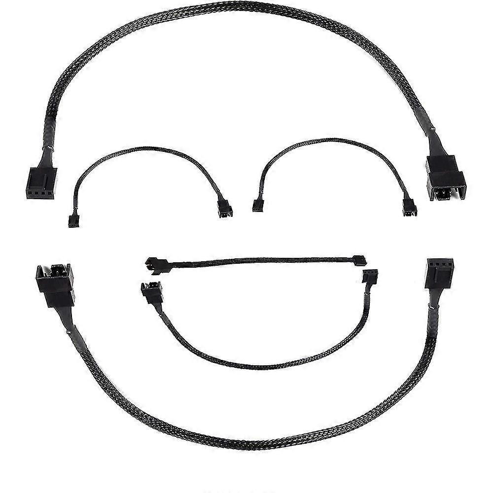 Gebildet 10pcs 4 Pin Pwm Lfter Verlngerungs Kabel Steckergehuse Geflochtenen Rmeln Ver