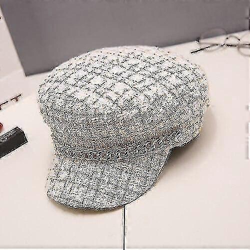 Autumn Winter Chain Wool Berets Military Cap