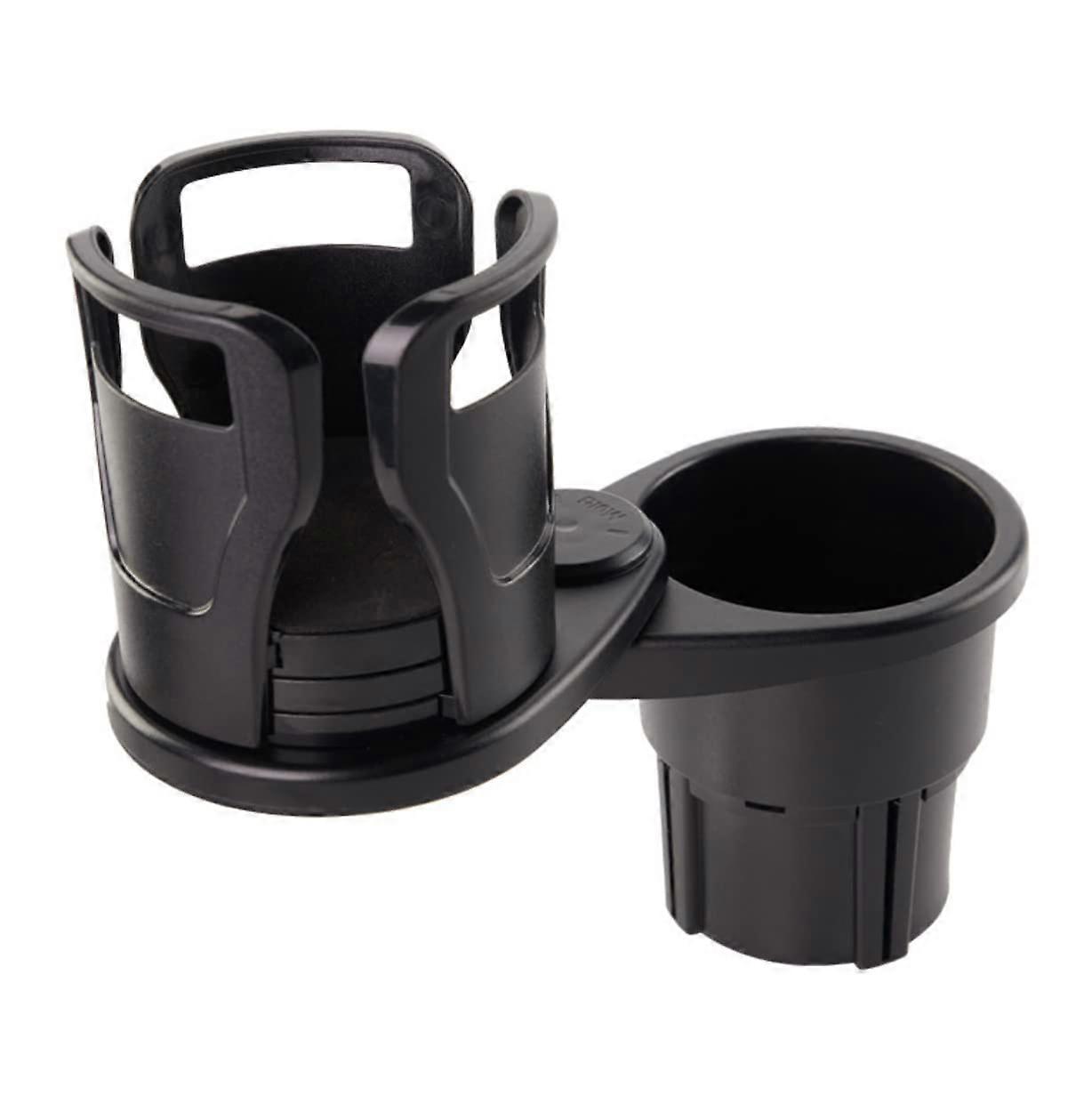 2 in 1 MultiFunction Dual Cup Holder Extender Storage Device, Universal Adapter, 360° Rotating