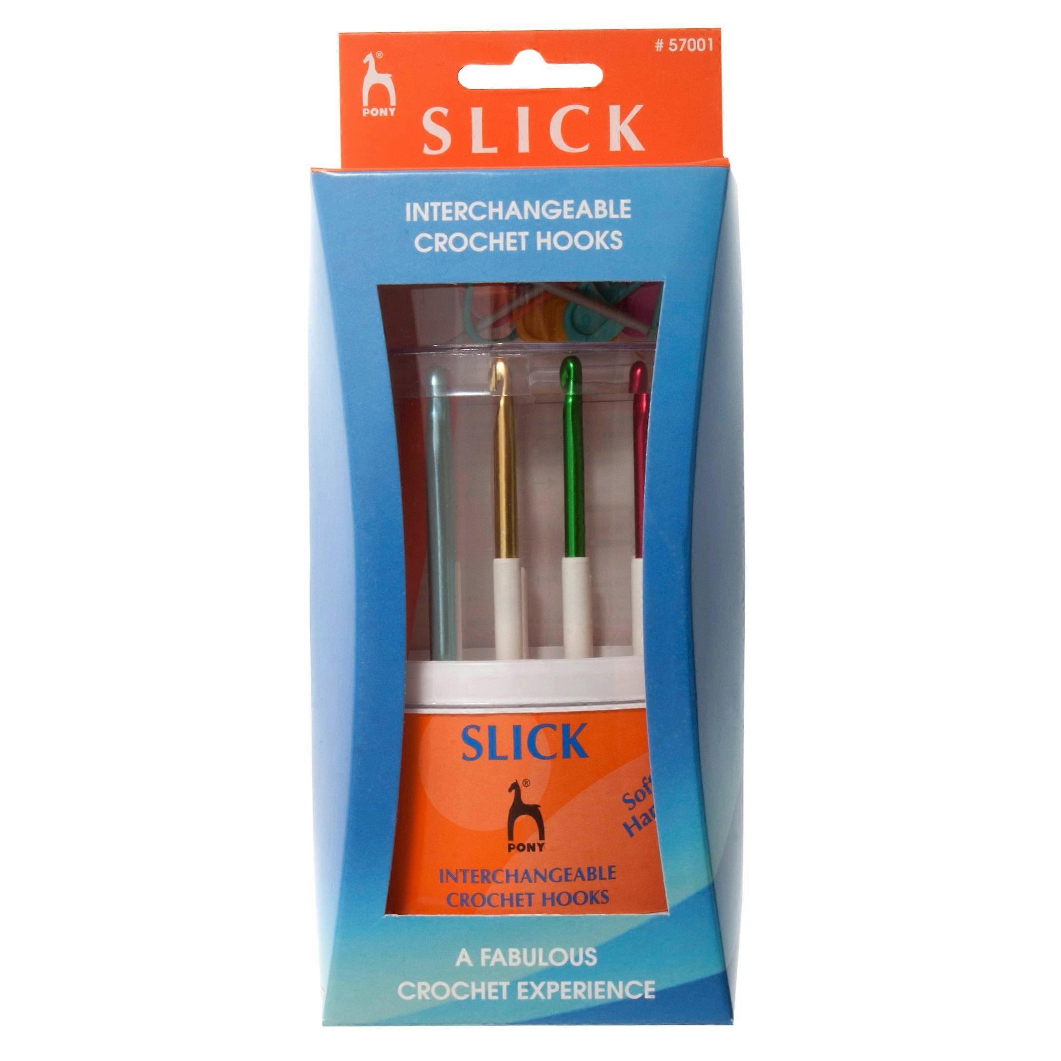 Pony Crochet Hooks Slick Interchangeable 2.00 - 6.00mm Pack Of 8