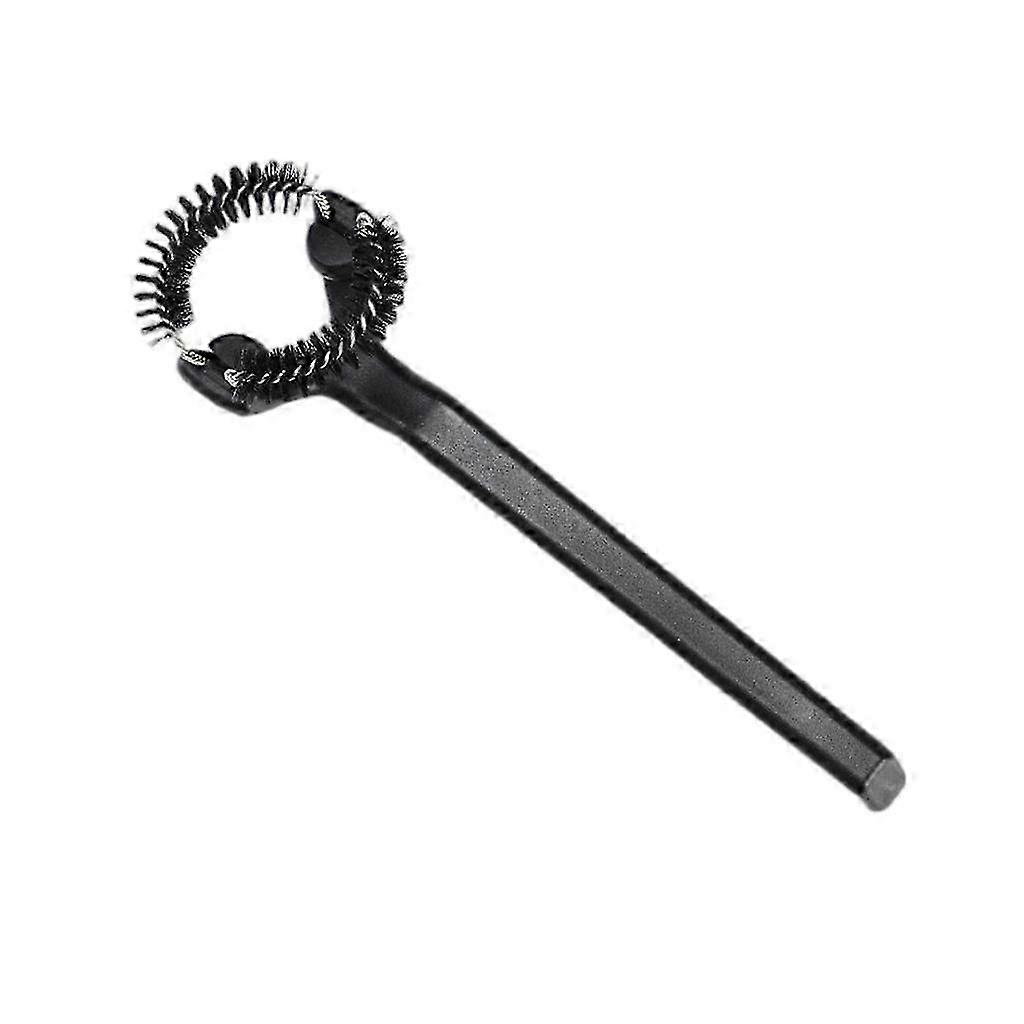 Round Head Nylon Brush for Espresso Machine Cleaning, Barista Tools with Durable Handle