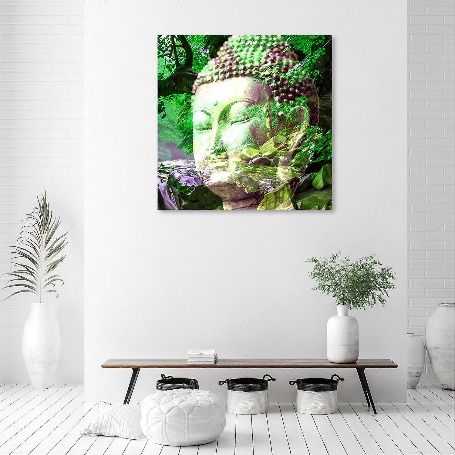 Impression sur toile, Religieux - Vert - 60x60