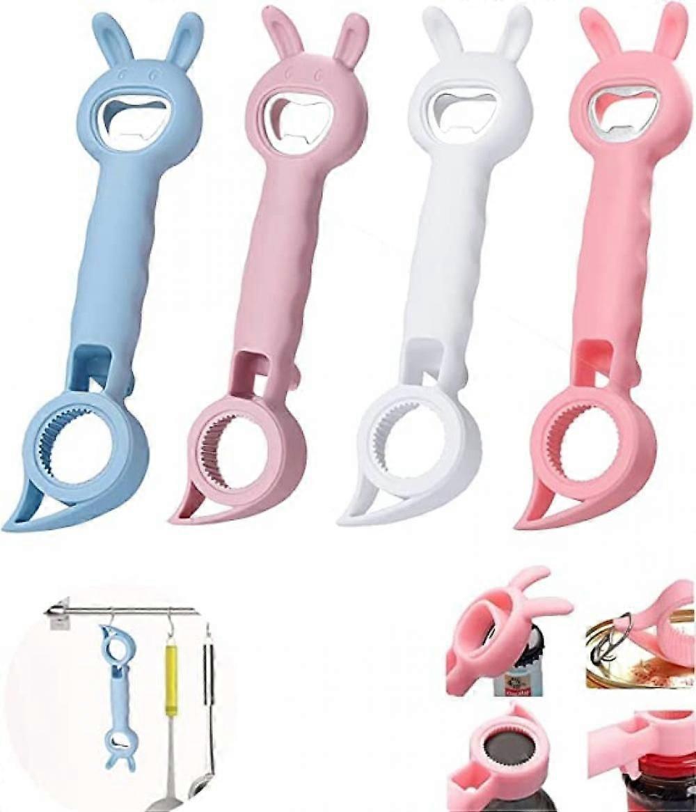 4-In-1 Bottle Opener, Multi-Functional Can Beer Bottle Opener, Kitchen Tools Wine Beer And Soda Bottle Opener (4 Pieces)