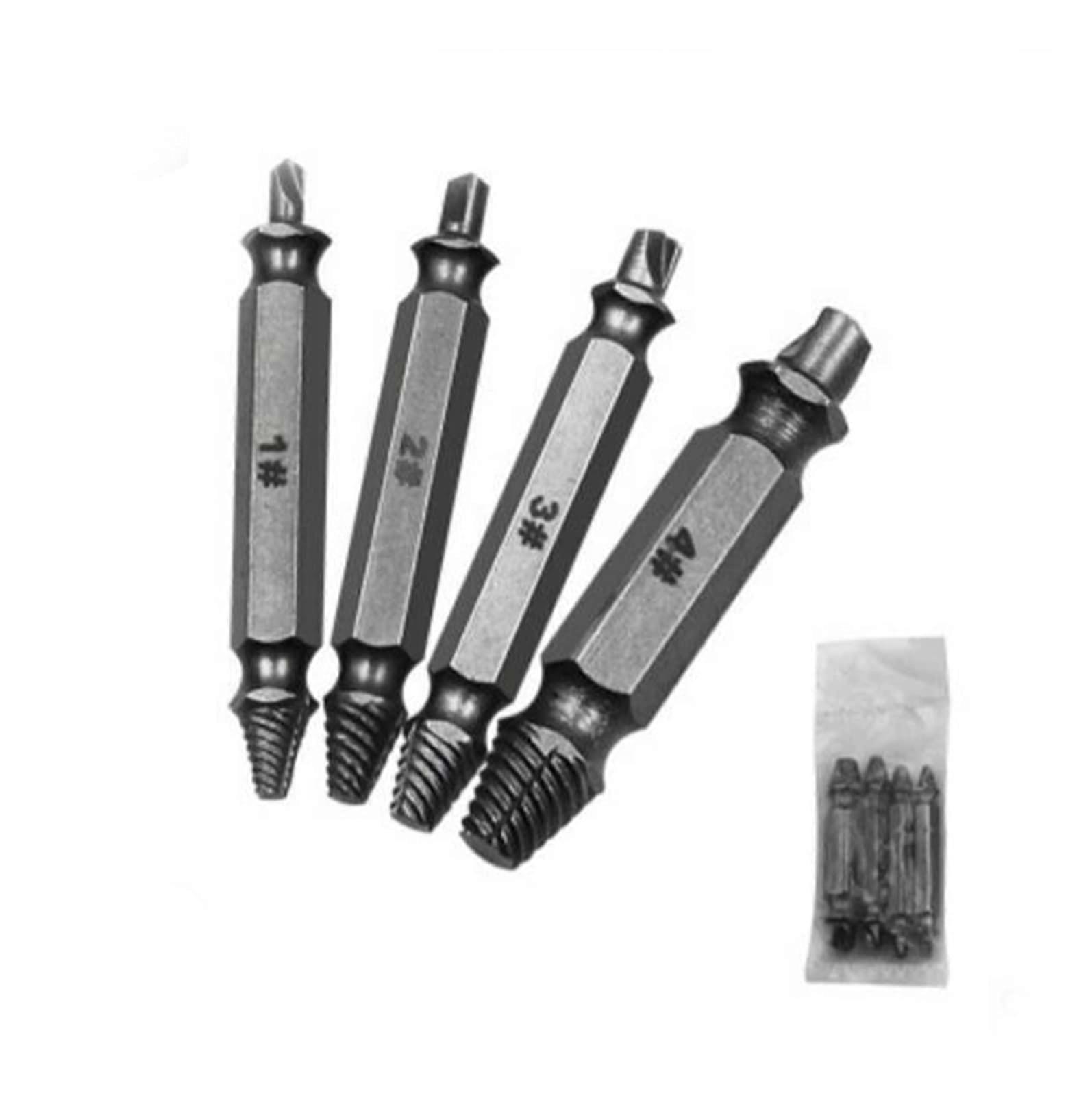 20pcs Damaged Screw Extractor Drill Bits Guide Set Broken Speed Out Easy Out Bolt Stud Stripped Screw Remover Tool bit(with Plastic Bags)