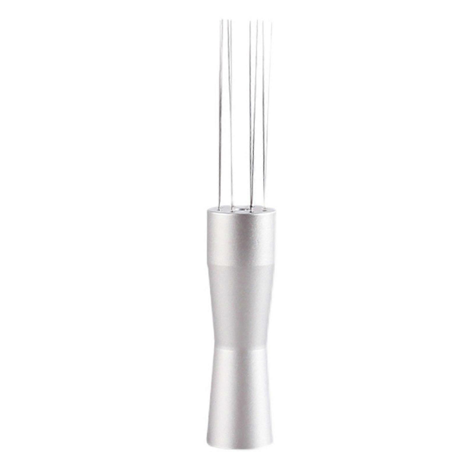Espresso Coffee Stirrer Coffee Stirring Tool for Espresso Distribution Aluminum Alloy Hand Distribution Tool  Silver