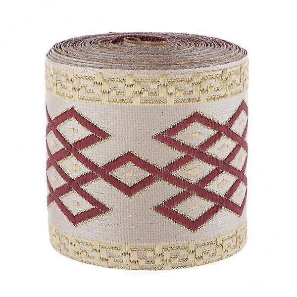 2 Polyester Ribbon Embroidered Geometry Pattern Sewing 6cm