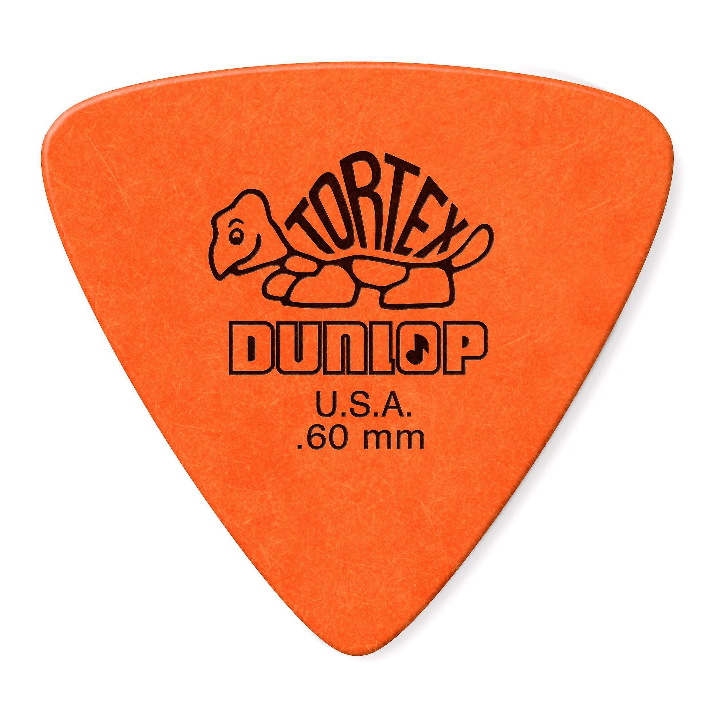 Dunlop 431R.60 Tortex Triangle, Orange, .60mm, 72/Bag