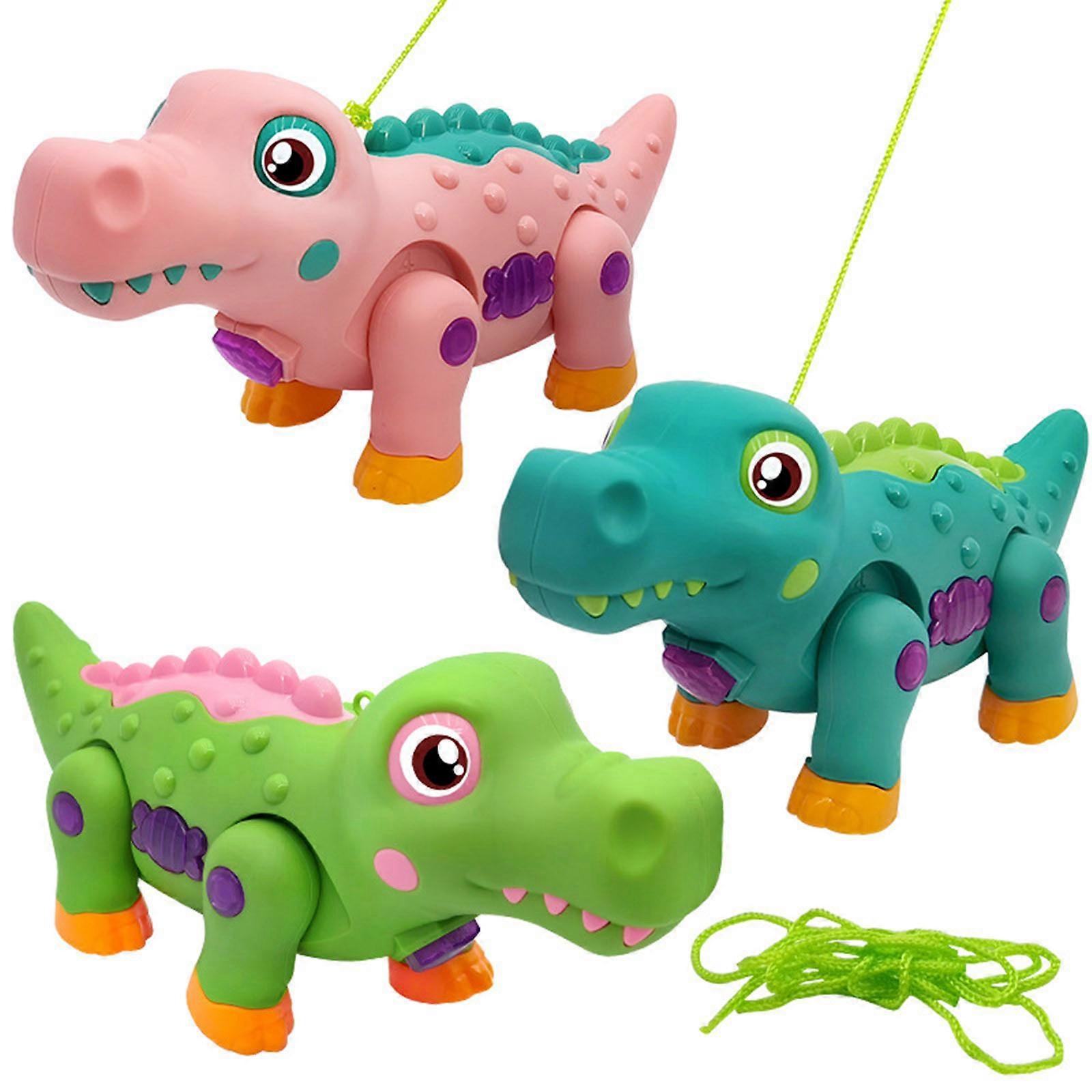 Glowing Walking Toy Electric Crocodile Shape Walking Toy for Boy and Girls with Battery-powered Light and Sound