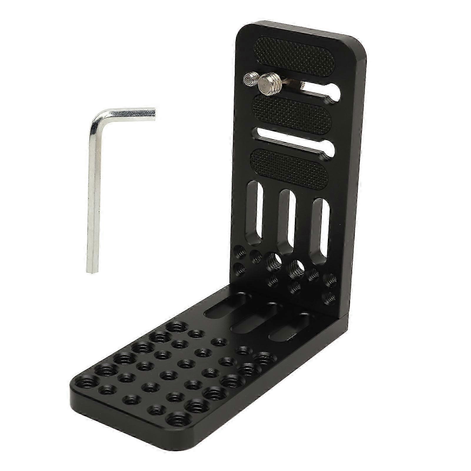 Camera L Bracket Quick Release Plate with 1/4" 3/8" Screw for Vertical/Horizontal Switch 44.1lb