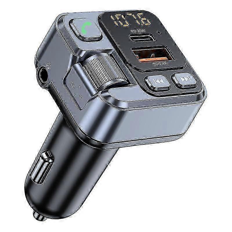 Car Bluetooth Fm Transmitter Car Mp3 Player Adapter With Pd 30w Fast Charging