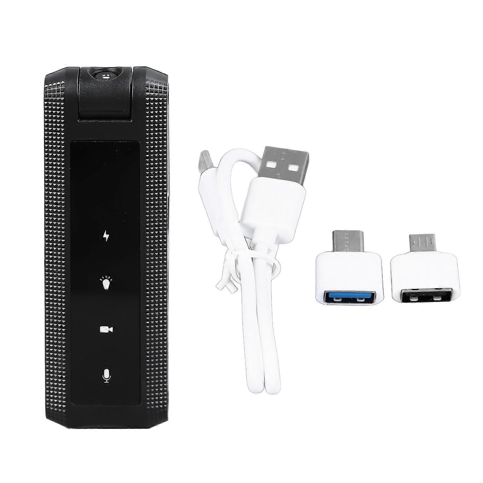 HD 1080P Voice Recorder with 180° Rotating Lens - Clear Sound, 32GB Memory, Portable