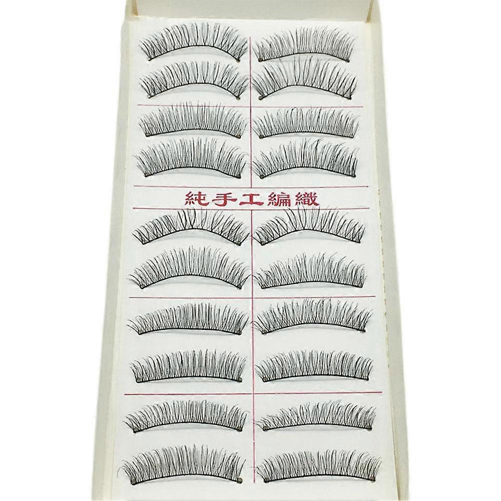 False Eyelashes, 10 Pairs Natural Lashes - Reusable & Easy Application for Gorgeous Volume