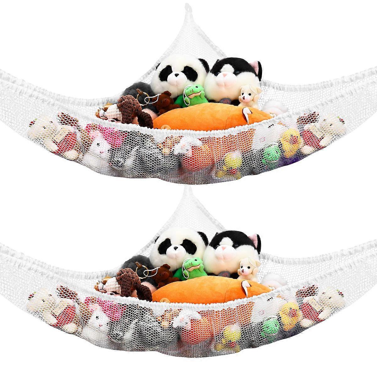 Stuffed Animal Holder, Elastic Mesh Net, Ideal for Bedrooms and Playrooms