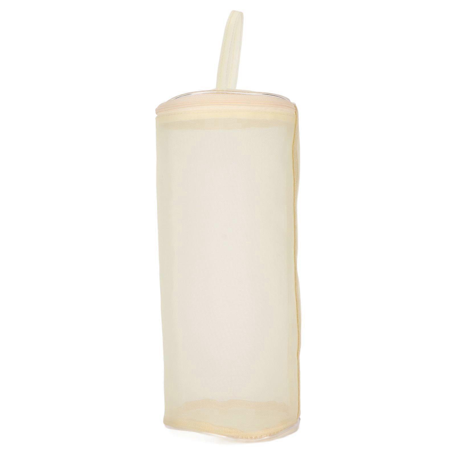 2025 Latest Model  Mesh Knitting Bag Beige Large Capacity Foldable Portable