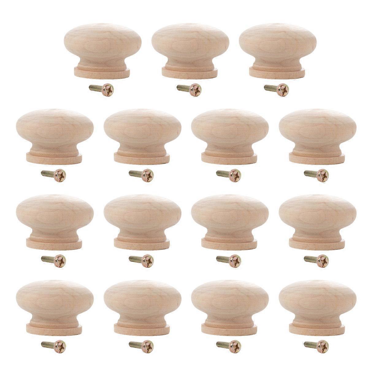 Round Wooden Cabinet Knobs, Attractive Design for Functional Furniture and Drawers