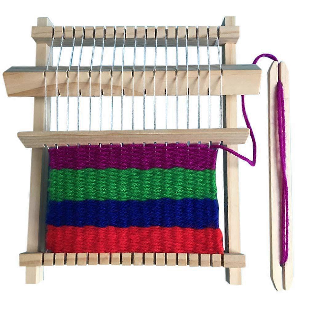 Kids DIY Weaving Knitting Yarn Machine Craft Educational DIY Knitting Bag Backpack (Multicolor, One Size) Standard size Multicoloured