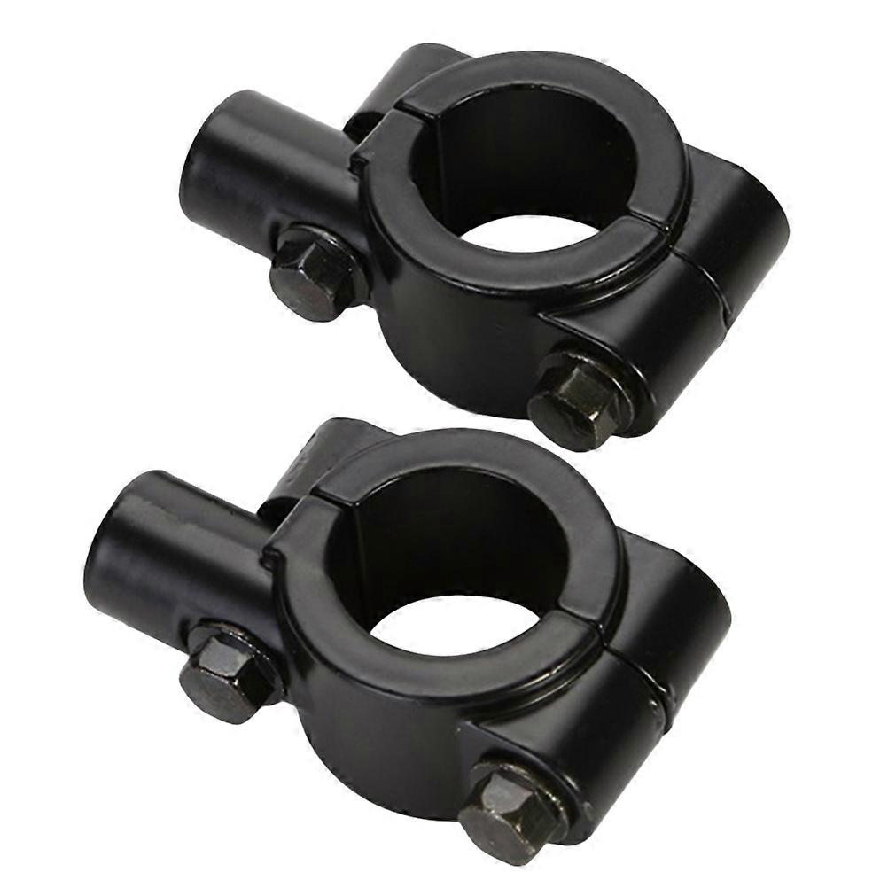 Motorcycle Rear View Mirror Adaptor Mount Clamp for Handlebar – Durable Black Rearview Mirror Support, Easy Installation, Fits Motorcycles and