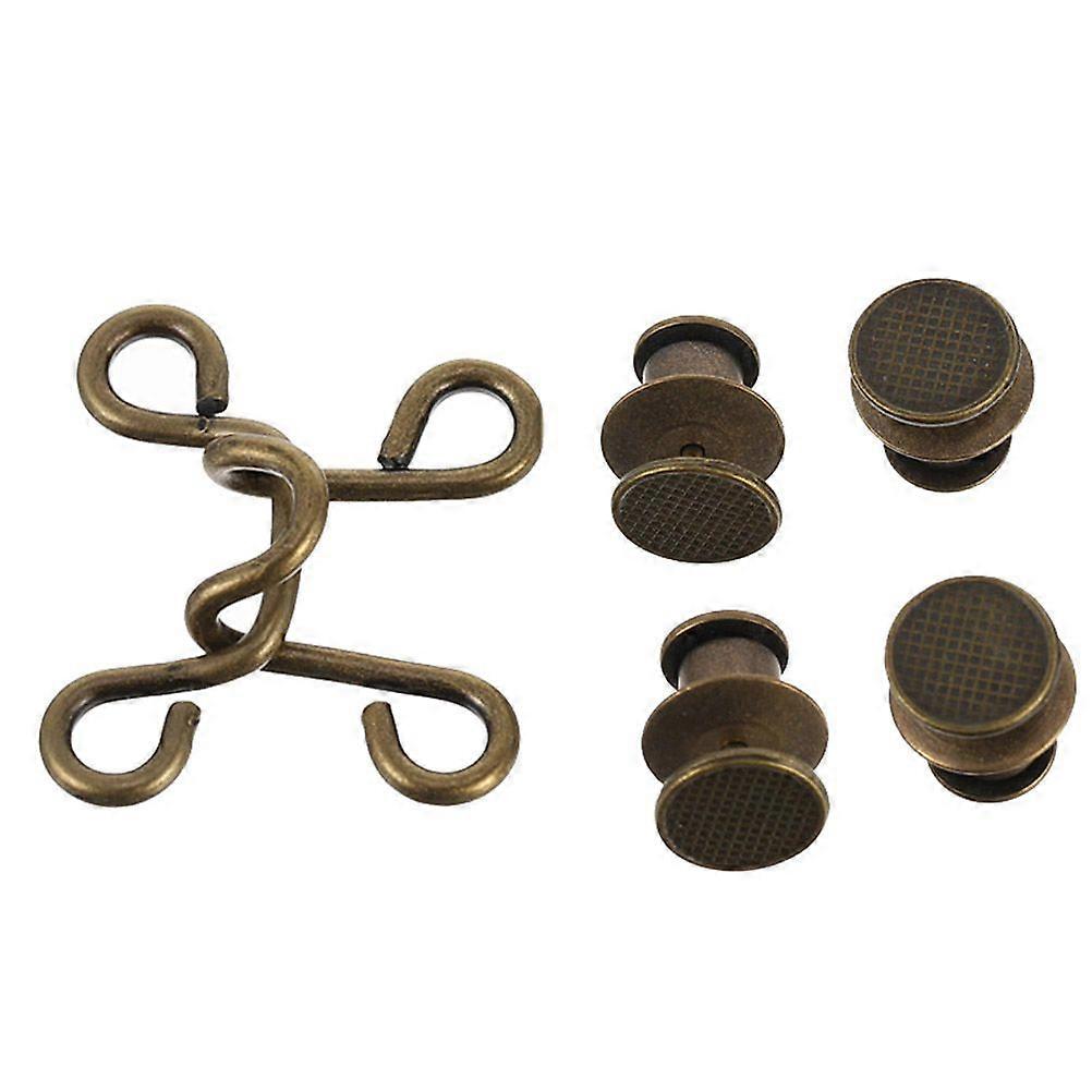 Clothes Waist Tightener Non Slip Pants Buttons Everyday Use Metal Round 4Pack