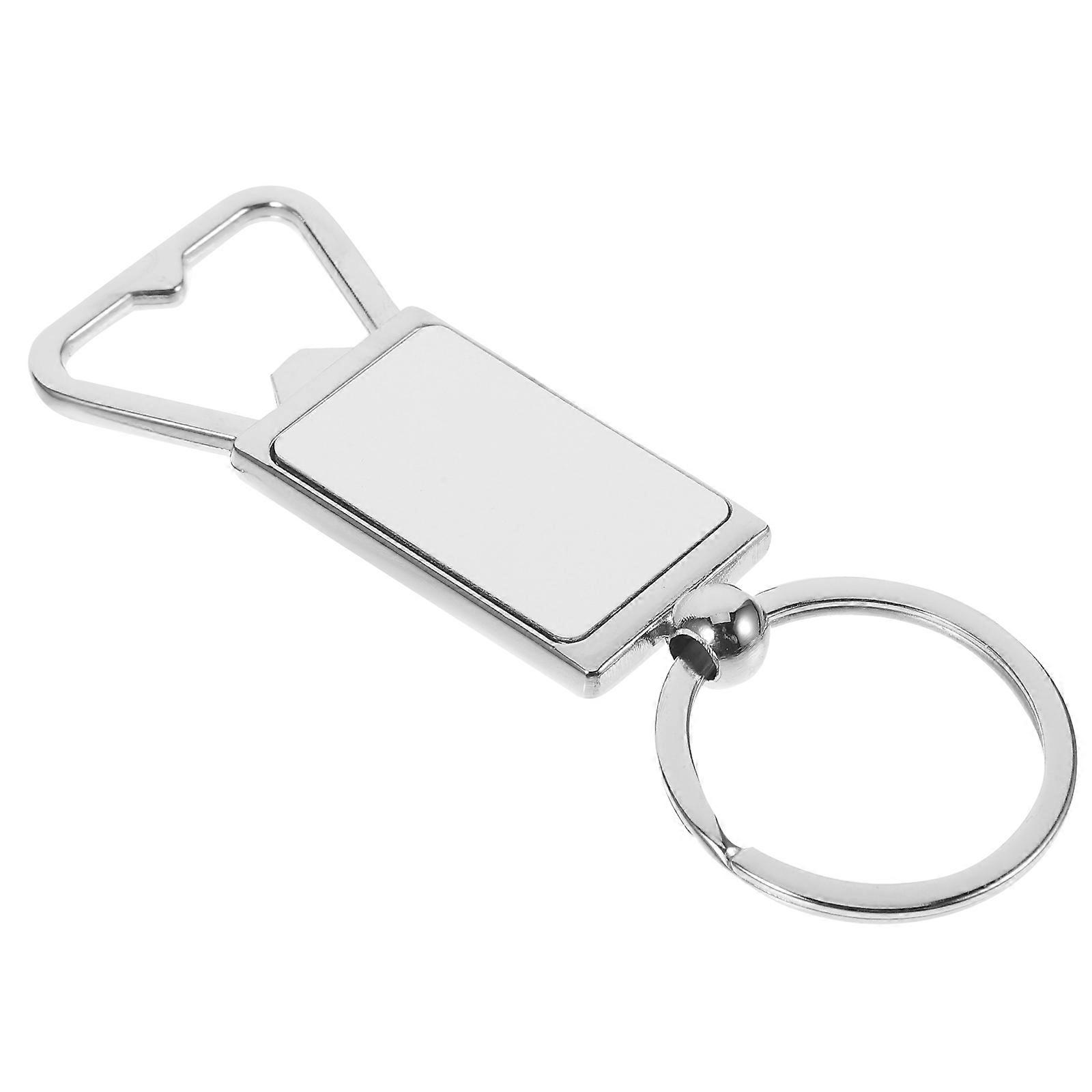 Stylish Multi Functional Opener Keychain Blank Pendant for Men, Fathers & Lovers, Portable Bottle Opener Keyring with Unique Design