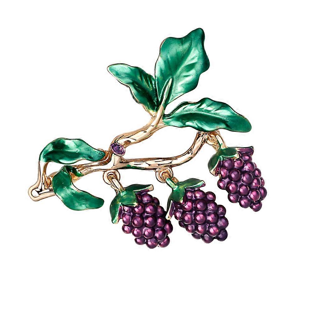 Here's a refined and professional product description for your **Elegant Grape Brooch Pin**:
**Elegant Grape Brooch Pin for Women – Stylish Alloy