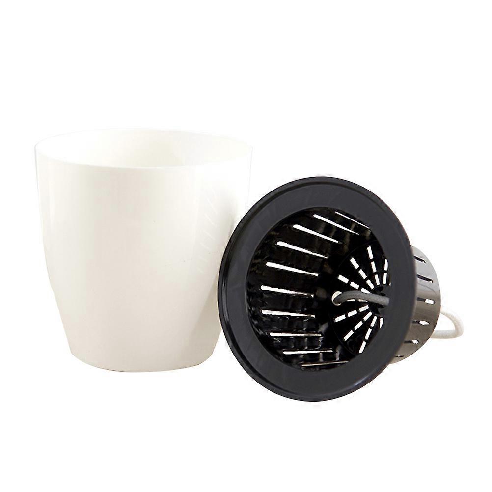 Lazy Flowerpot Automatic Watering Planter Round Plastic for Home Office Garden 12x8x7cm 1Pack